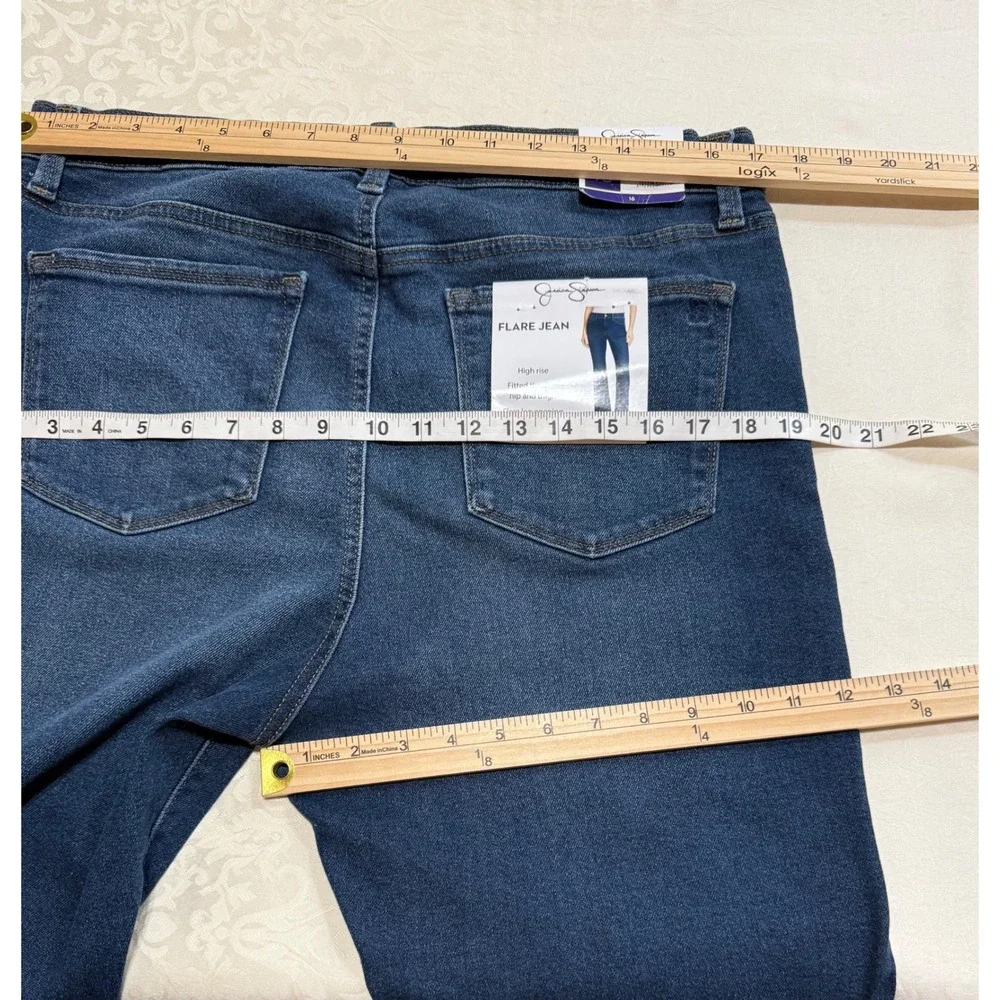 Jessica Simpson Women's High Rise Flare Jeans‎ Dark Wash Size 16 Capsule Stretch
